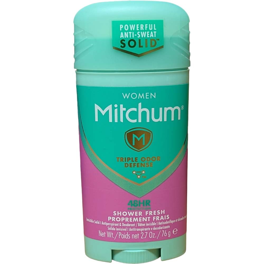 Mitchum Women Triple Odor Defense Solid Antiperspirant and Deodorant Shower Fresh 2.7oz / 76g