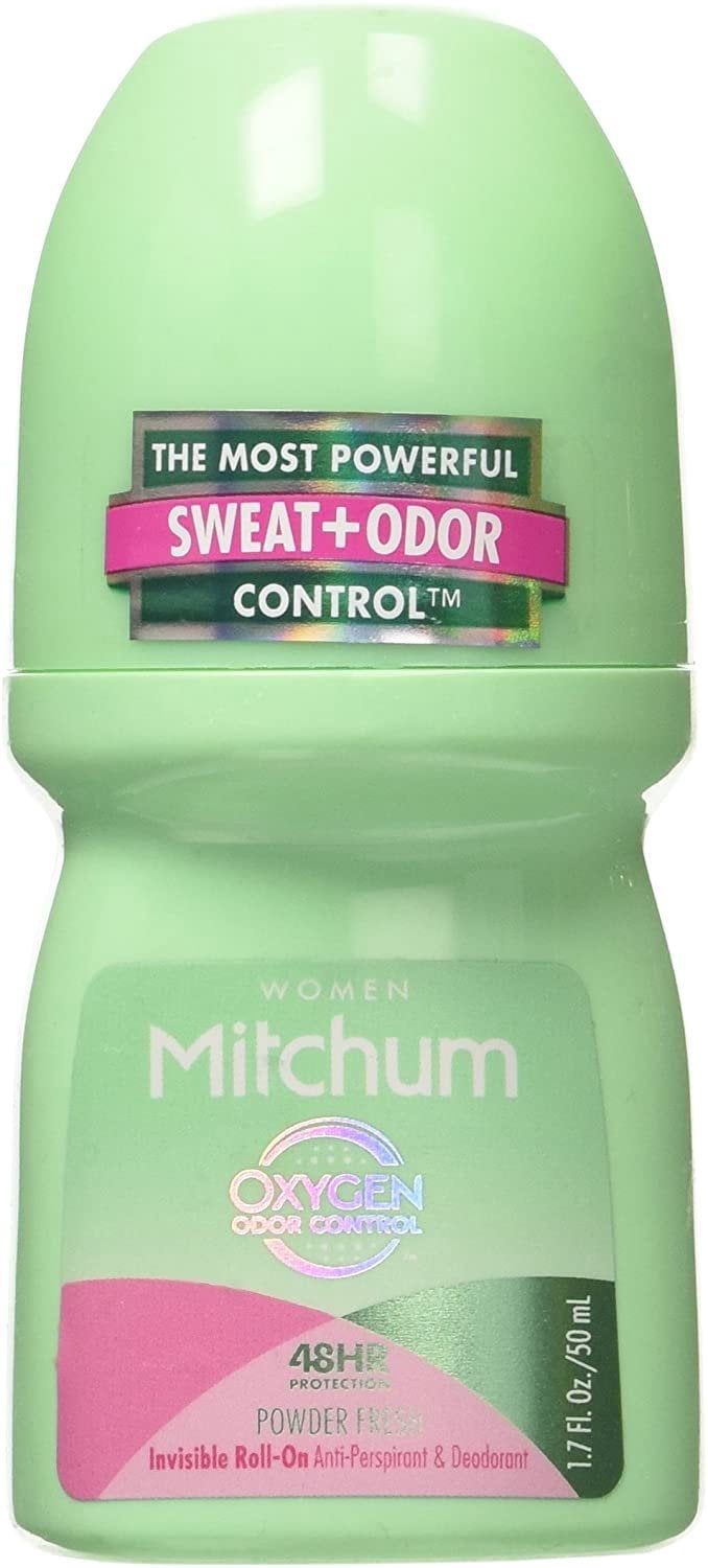 Mitchum for Women Roll On, Anti-Perspirant & Deodorant, Powder Fresh, 1.7 Oz Pack of 6
