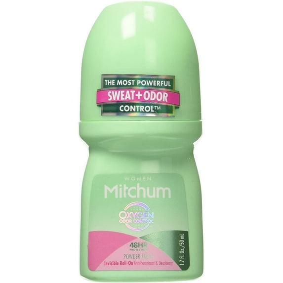 Mitchum for Women Roll On, Anti-Perspirant & Deodorant, Powder Fresh, 1.7 Oz Pack of 6