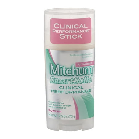 Mitchum Smart Solid Clinical Performance Powder Anti-Perspirant & Deodorant for Women, 2.5 oz