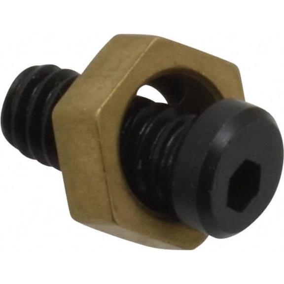 Mitee-Bite 5/16" Brass Hex, 8-32 Stud Thread, Symmetrical Hex Clamp