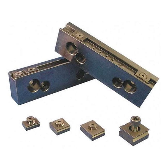 Mitee-Bite Products Steel Jaw Set,Vise Jaws,6 or 8in,PK2 32088