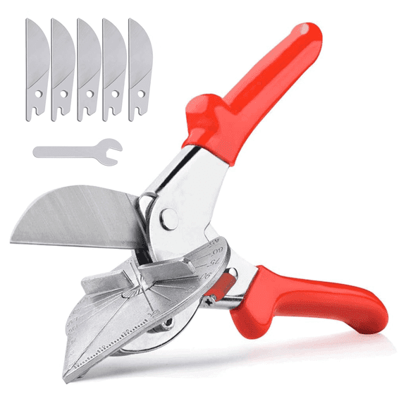 Miter Cutter 45 to 135 Degree Multi Angle Miter Shear Cutter Soft Wood Cutter Adjustable Trunking Miter Trim Cutter Cutting Hand Tool for Cutting Mold