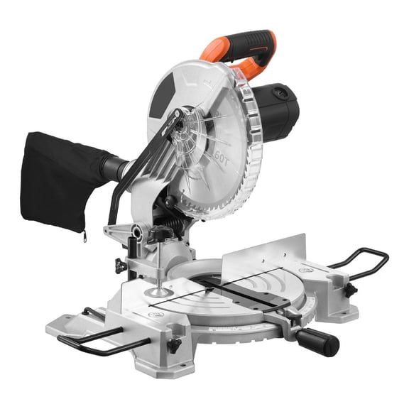 Miter Saw 10 Inch, 15 Amp Compound Miter Saw with LED Light, 0-45 Bevel, Adjustable Angle, Lightweight Aluminum Base, for Wood & Decking
