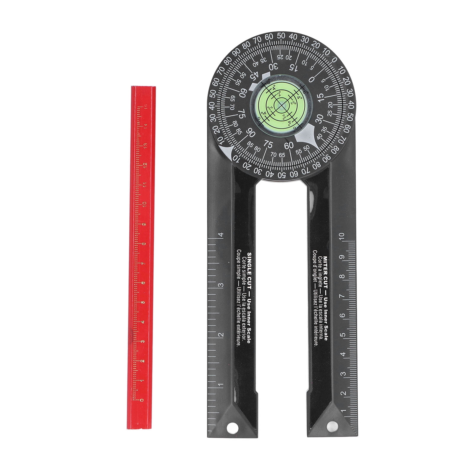 Miter Saw Protractor Angle Finder Gauge with Laser Scale for Building