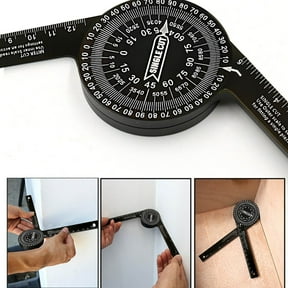 Miter Saw Protractor - Angle Finder Ruler with Dual Scale for Miter & Butt Joints, Degree Measuring Tool for Precision Cuts, Includes 1 Protractor