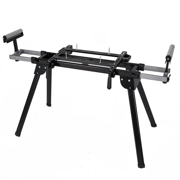 Miter Saw Stand Compact & Folding, Power Tools Saw Stand, 440 LBS Load Capacity76-4/5'' Max Sliding Rail for Universal Fits Most Brands, Quick Release Mounting Brackets, End Stops for Repeat Cutting