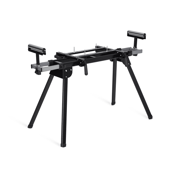 Miter Saw Stand, Portable Folding Work Support with 440 lb Capacity, Adjustable 36.8–76.8 in Sliding Rails, Quick-Release Mounting Brackets, Collapsible Steel Frame for Most Miter Saws and Power Tool