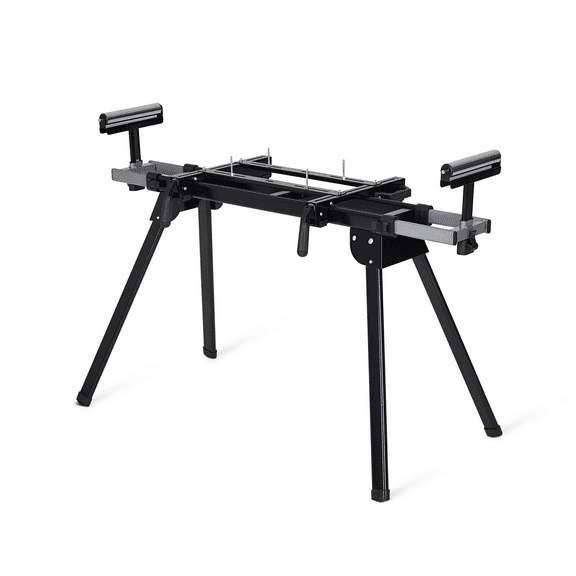 Miter Saw Stand Universal Chop Saw Stand Professional Miter Saw Stand– 440lbs Support, 76-4/5'' Max Sliding Rails with Quick Release Mounting Brackets, End Stops for Repeat Cutting