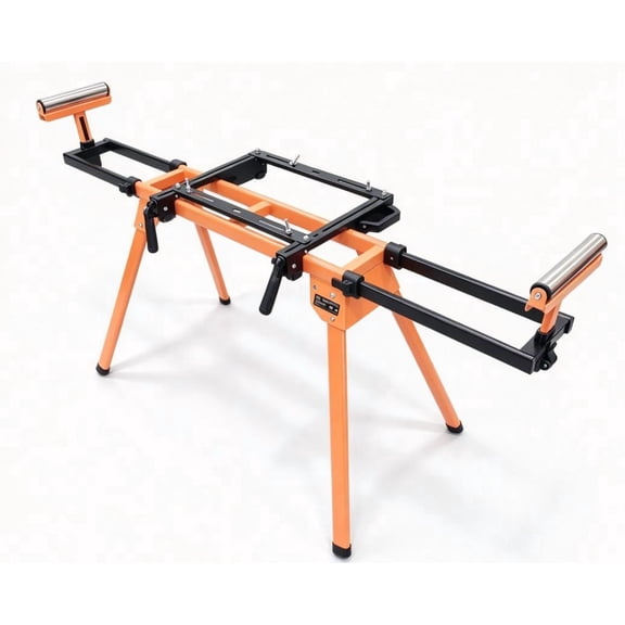 Miter Saw Stand, Universal Miter Saw Table 440 LBS Load Capacity, 76-4/5 in Adjustable Folding Saw Stands Fits Most Table Saws with Quick Release Mounting Brackets, End Stops for Repeat Cutting
