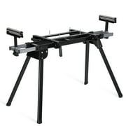 Miter Saw Stand withDur-ableIron Frame, 440 Lbs Load Capacity Saw Stand, 76-4/5 Max SlidingRa-il Quick to Install and Remove, Compatible & Portable, Compatible with Most Brands