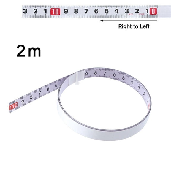 Miter Saw Track Tape Measure Adhesive Steel Backing Metric Ruler 1M/2M 2M-Right To Left