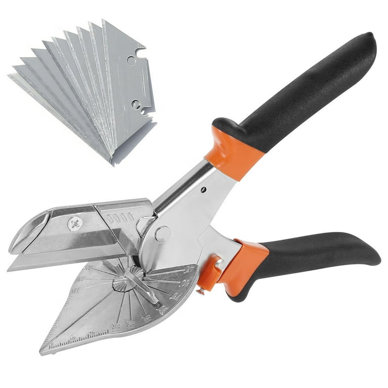 Miter Shears, Non-Slip Handle 45-135 Degree Miter Snips Cutting Tool for  Soft Wood, Plastic, PVC, Multi Angle Shear Cutter
