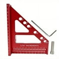 thumbnail image 1 of Aluminum Miter Triangle Ruler - 3D Multi-Angle Woodworking Square Protractor - Enhanced Hole Scriber - High Accuracy B, 1 of 10