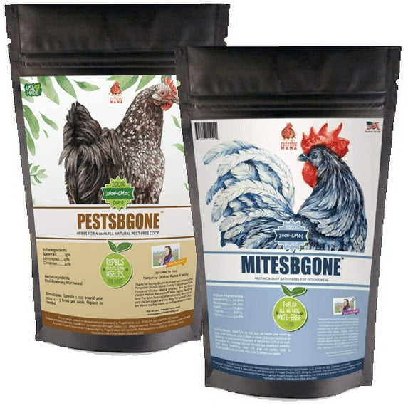 MitesBGone & PestsBGone Coop Herbs Bundle - Pampered Chicken Mama