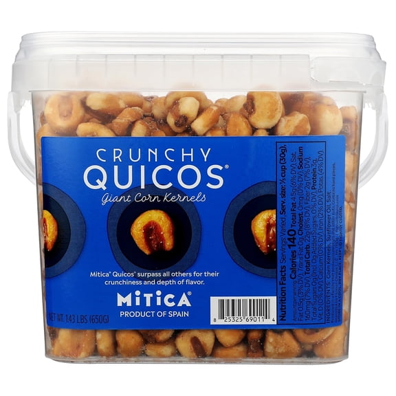 Mitica Quicos Bucket Crunchy Corn Kernels, 650 g