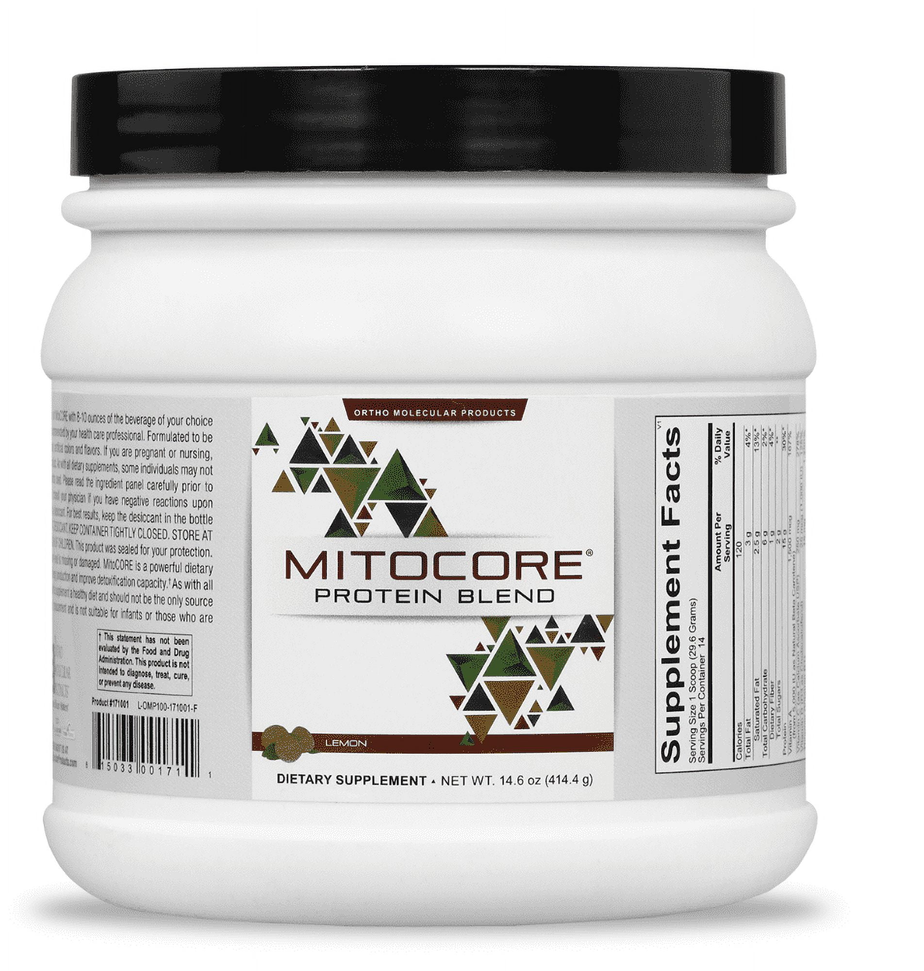 MitoCORE Protein Blend Lemon (14.6 oz) by Ortho Molecular Products