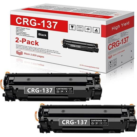 MitoColor High Yield Cartridge 137 9435B001 Toner Replacement for imageCLASS MF212w MF216n MF217w MF227dw MF232w MF236n MF242dw MF244dw LBP151dw D570 MF210 MF220 MF240 Series Printer (2 Pack)
