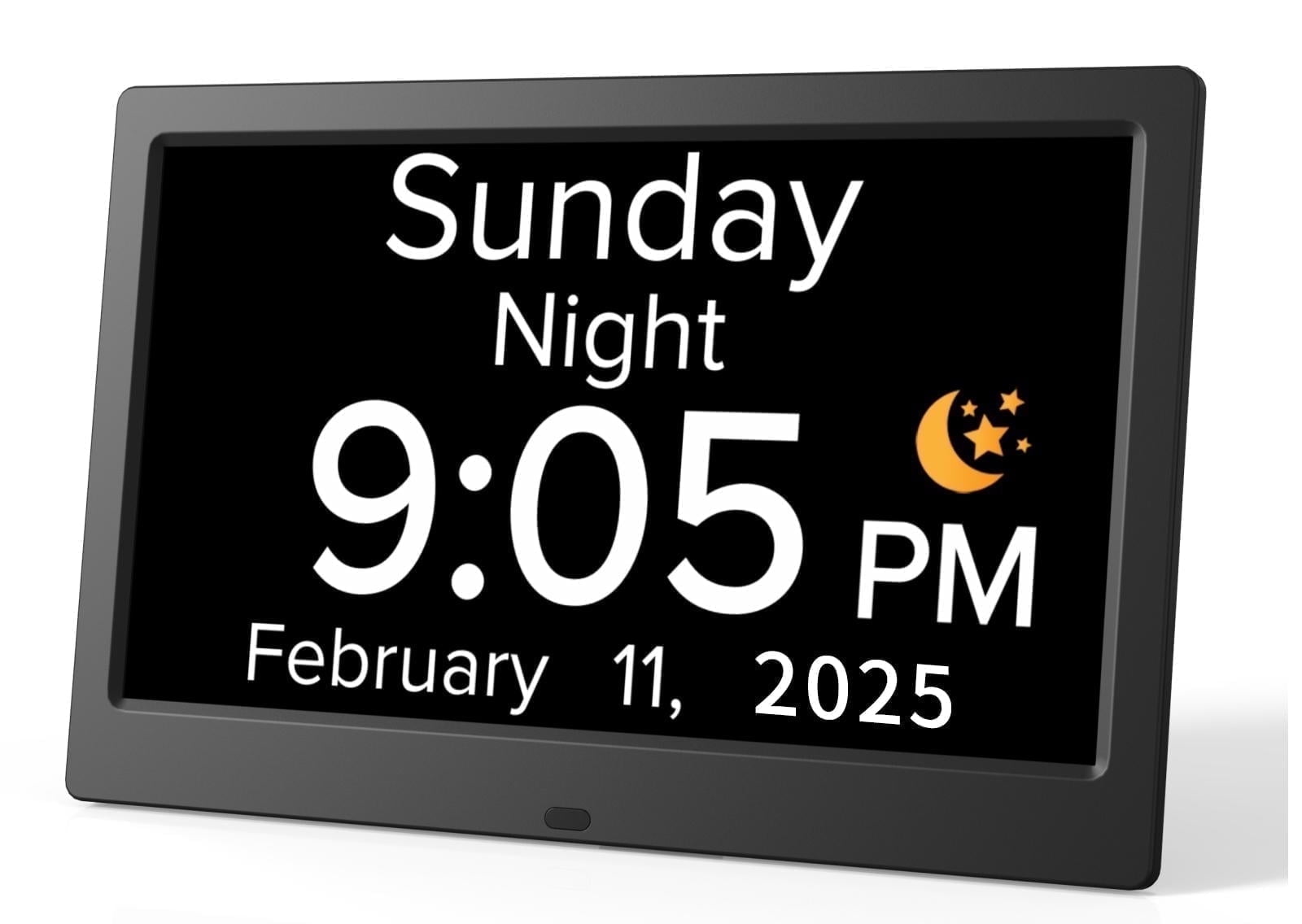 SPACWIS 10.1 Inch Large Digital Alarm Clock with Date and Day for Dementia Seniors, Voice Announcement Time