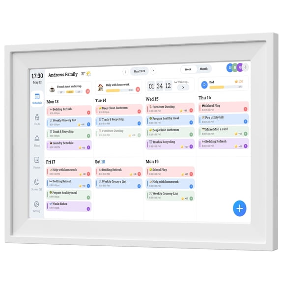 SPACWIS 10.1" Digital Calendar with IPS Touch Screen - Smart Electronic Calendar & Planner with Free App Control, Sync & Custom Alerts, Ideal Home Office Management Tool