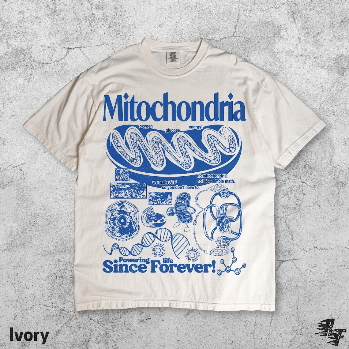 Mitochondria Vintage Science T-Shirt, Retro Biology Graphic Tee, 90s ...