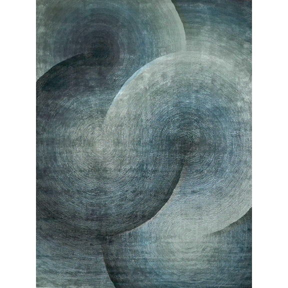 Mitomo Hand-Tufted Wool/Bamboo Silk Sea Green 4'x6' Area Rug