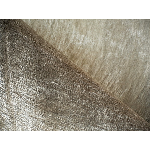 Mitomo Hand-Tufted Wool/Bamboo Silk Taupe 4'x6' Area Rug
