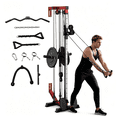 thumbnail image 1 of Mitonos Wall Mount Cable Crossover Machine, 18-Position Dual Pulley Lat Pulldown Station, Functional Trainer for Home Gym, 1 of 10