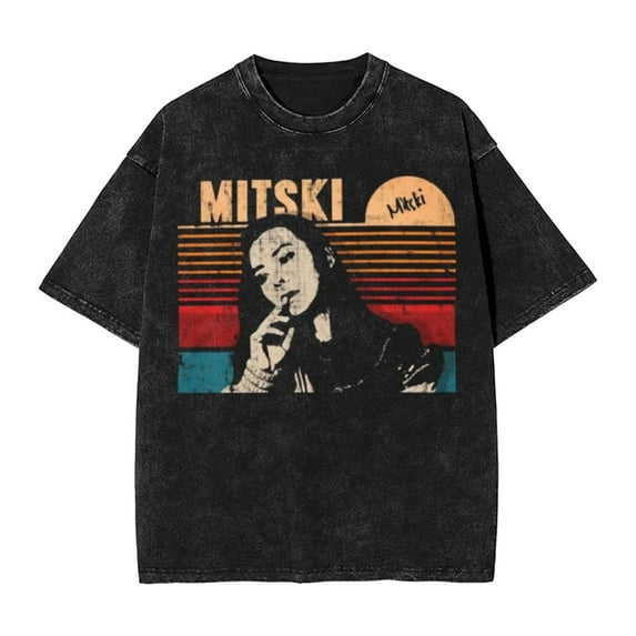 Mitski 2025 Tour Unisex Washed T-shirt - Fashion Round Neck Cotton Short Sleeve, Casual Tees for Men Women