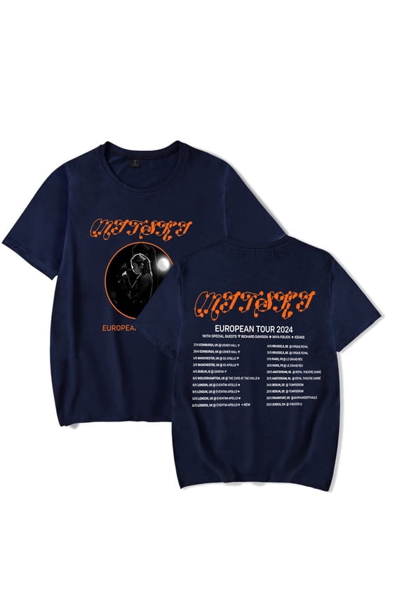 Mitski Mystery Tour 2024 Merch Unisex Short Sleeve Crewneck T-Shirt - Graphic Print Cotton Casual Streetwear