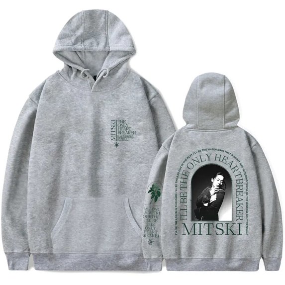 Mitski The Only Heartbreaker-Inspired Unisex Hoodie - Hip Hop Streetwear Sweatshirt for Urban Style & Daily Wear,M,Grey