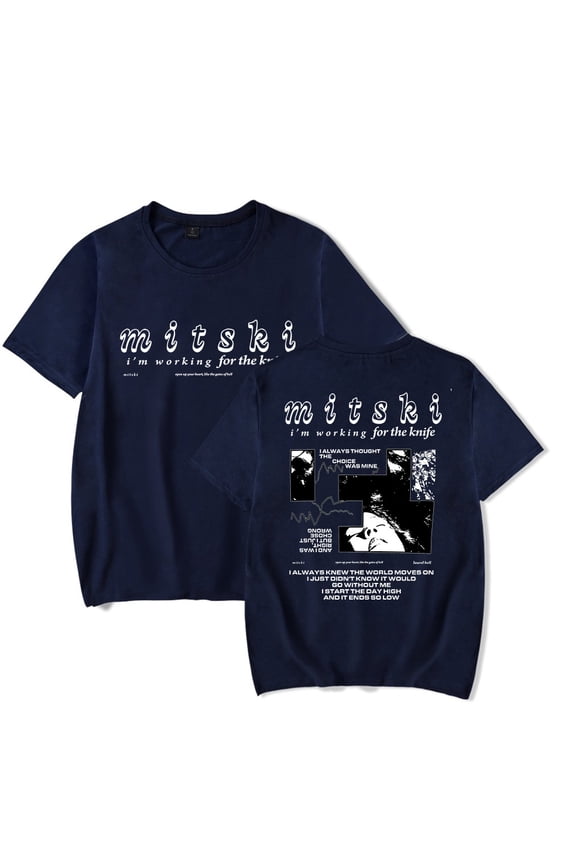 Mitski Working for the Knife Music Gift For Him For Her Merch Popular Reversible Print Unisex Fashionable Casual Short Sleeve Top