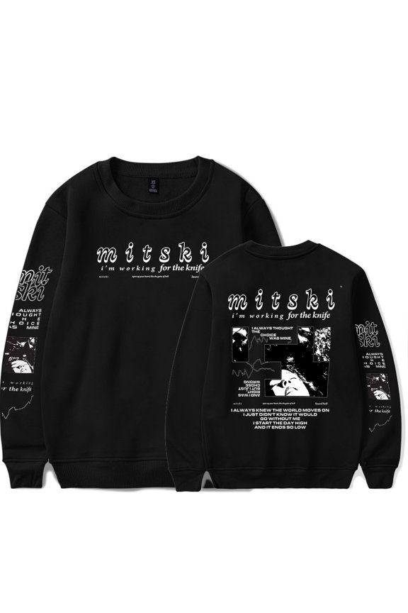 Mitski Working for the Knife Music Merch Crew Neck Sweatshirt Popular Print Unisex Trendy Casual Streetwear