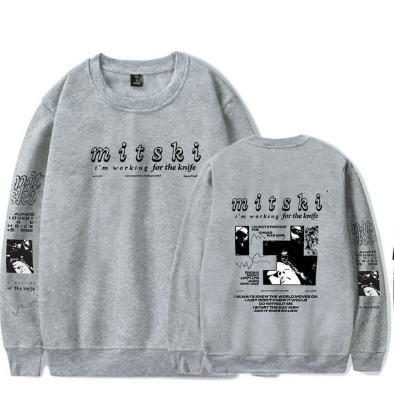 Mitski Working for the Knife Music Merch Crew Neck Sweatshirt Popular Print Unisex Trendy Casual Streetwear