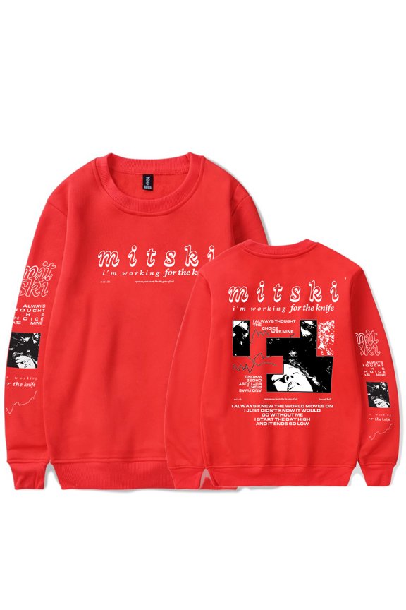 Mitski Working for the Knife Music Merch Crew Neck Sweatshirt Popular Print Unisex Trendy Casual Streetwear