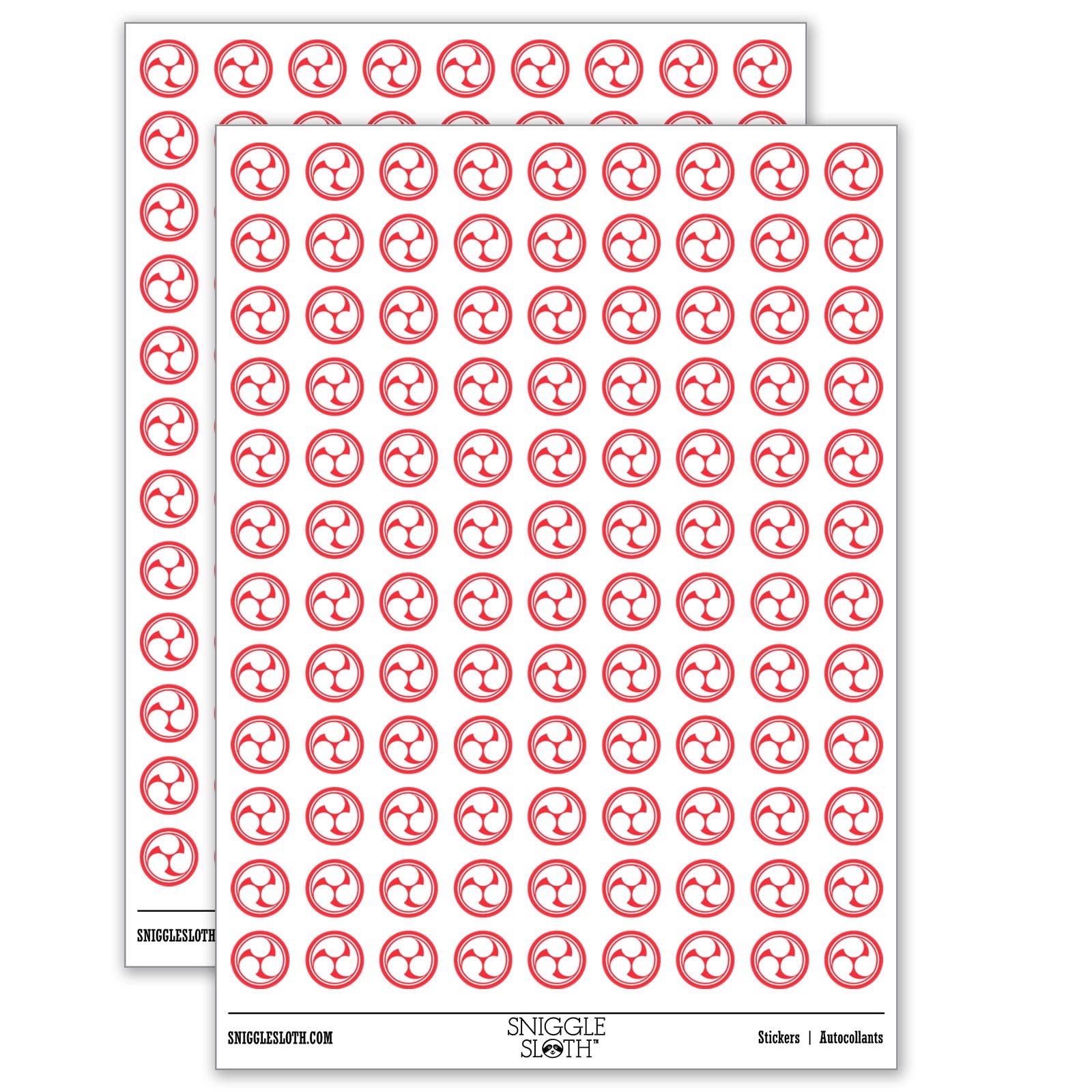 Mitsu Tomoe Japanese Shinto God Symbol Samurai Charm 200+ Round ...