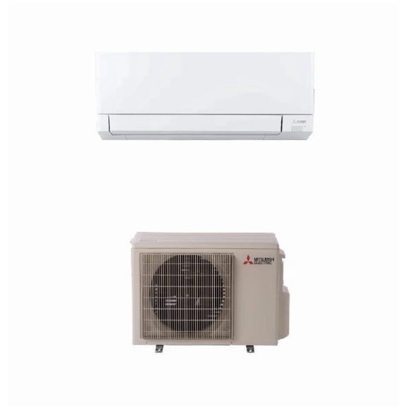 Mitsubishi 9,000 Btu 28.4 SEER2 Single Zone Ductless Mini Split Heat Pump System
