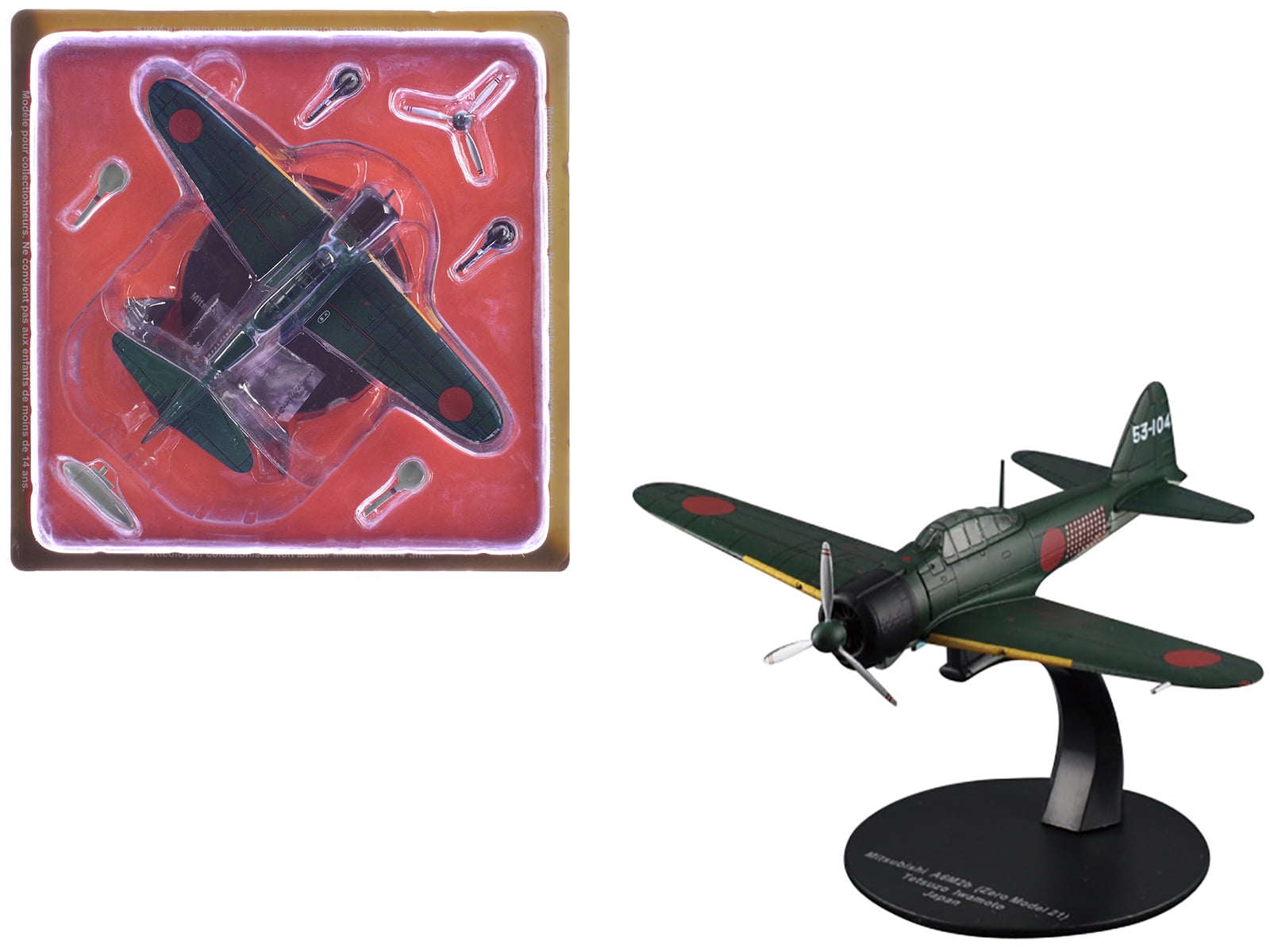 Mitsubishi A6M2B Aircraft "Tetsuzo Iwamoto" Imperial Japanese Navy Air Service 1/72 Diecast Model by DeAgostini