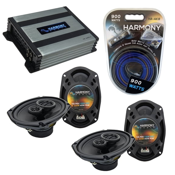 Mitsubishi Eclipse 06-12 OEM Speaker Replacement Harmony (2) R69 & HA-A400.4 Amp