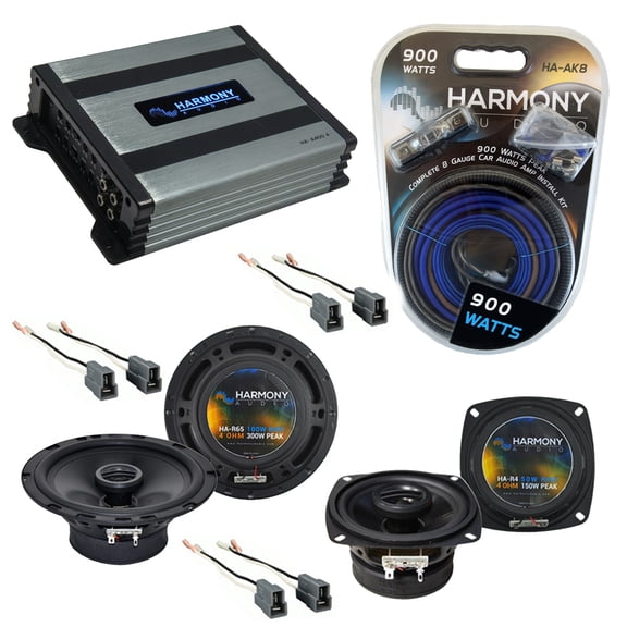 Mitsubishi Eclipse 89-94 OEM Speaker Replacement Harmony R65 R4 & HA-A400.4 Amp