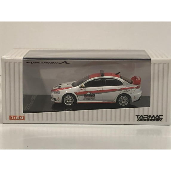 Mitsubishi Lancer EVO X Pikes Peak Safety Car White/Red 1:64 Scale Tarmac 004PP