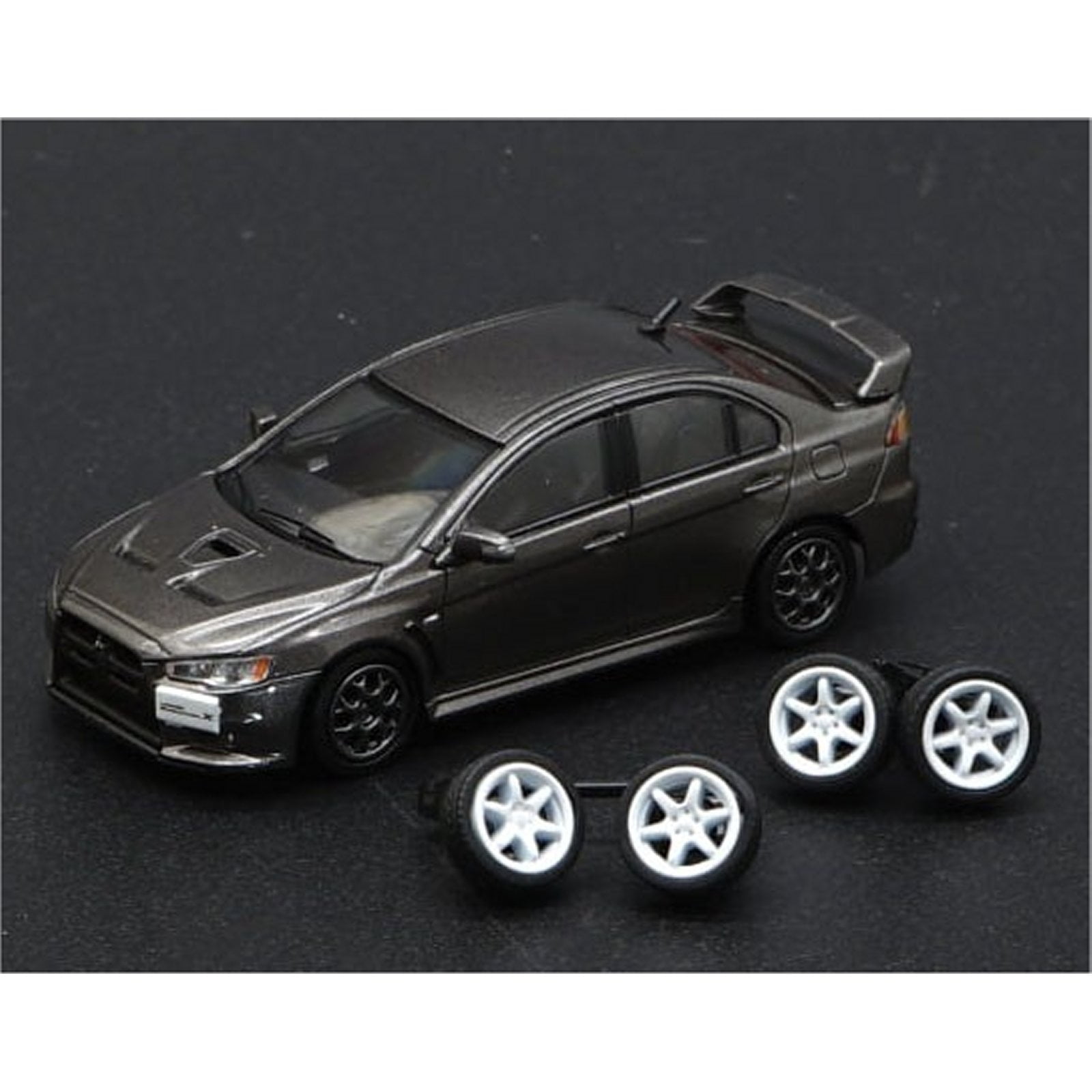 Mitsubishi Lancer Evoltuion X Diecast Model 1:64 scale Grey