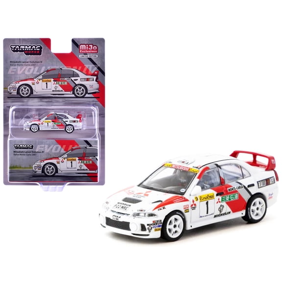 Mitsubishi Lancer Evolution IV #1 3rd Place "Monte Carlo Rally" (1997) "Global64" Series 1/64 Diecast Model by Tarmac Works