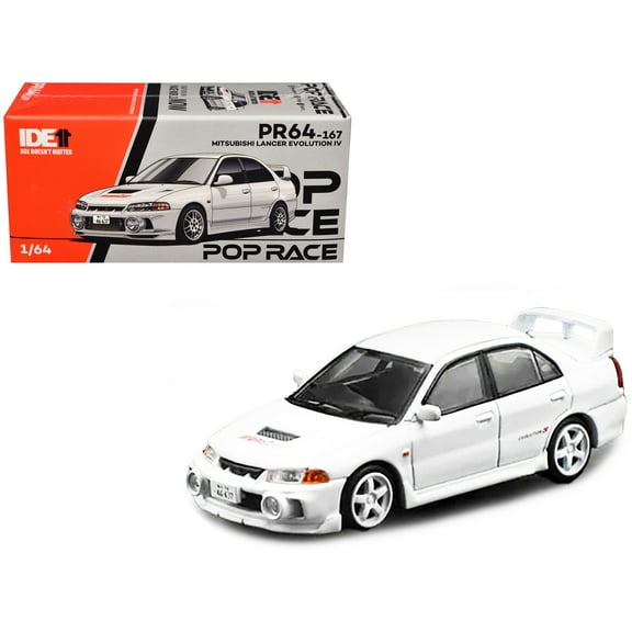 Mitsubishi Lancer Evolution IV RHD (Right Hand Drive) White "Indonesia Diecast Expo 2024 Exclusive" 1/64 Diecast Model Car by Pop Race