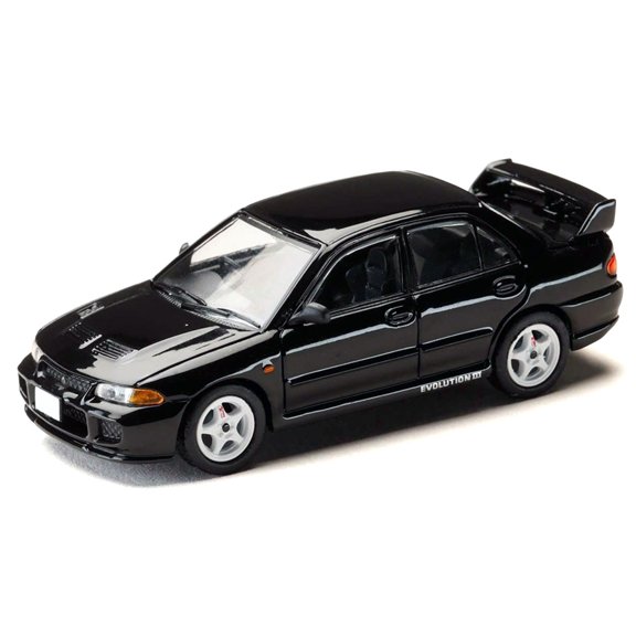 Mitsubishi Lancer RS Evolution III RHD Black "Initial D" (1995-2013) Manga Diorama Set 1/64 Diecast Model Car by Hobby Japan