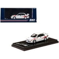 thumbnail image 1 of Mitsubishi Lancer RS Evolution III RHD Scortia White with Red Rally Stripes 1/64 Diecast Model Car by Hobby Japan, 1 of 3