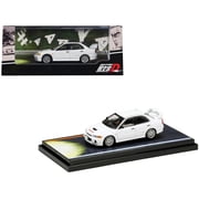 Mitsubishi Lancer RS Evolution IV RHD Right Hand Drive White Monstar with Seiji Iwaki Driver Figure Initial D 1995-2013 Manga 1/64 Diecast Model Car by Hobby Japan