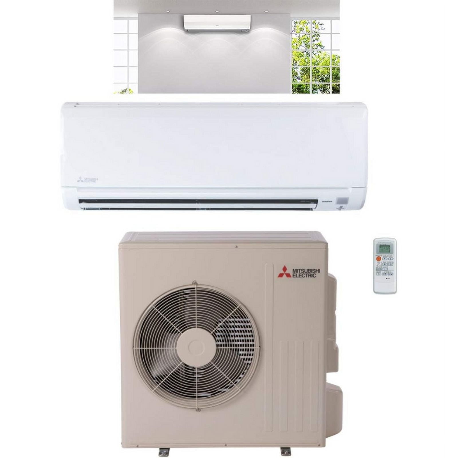 Wall Mounted Mitsubishi 18k Btu Mini Split 18000 Btu Mitsubishi