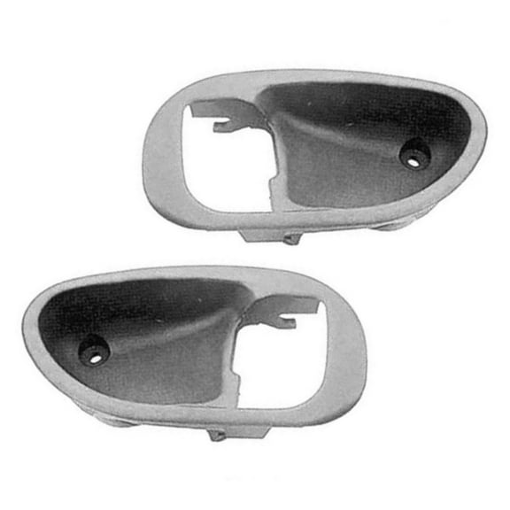 For Mitsubishi Mirage 1997 98 99 00 01 2002 Interior Door Handle Bezel Driver and Passenger Side | Pair | Rear | Gray - Replacement For MI1358102, MI1359102 | MR748081, MR748083