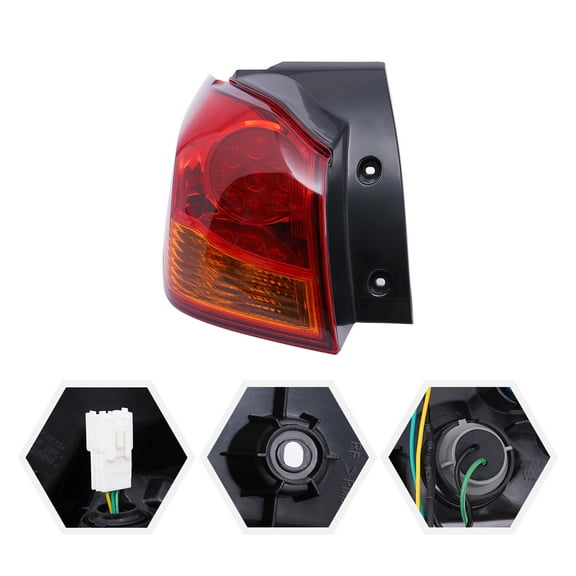 Mitsubishi Outlander Sport ASX Taillight, Rear Left Outer Halogen Tail Light, Red and Yellow Lens for 2011-2019 Models, Direct Replacement with OEM Part 8330A689